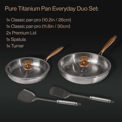 The Ultimate Everyday Titanium Pan Set (6-Piece)