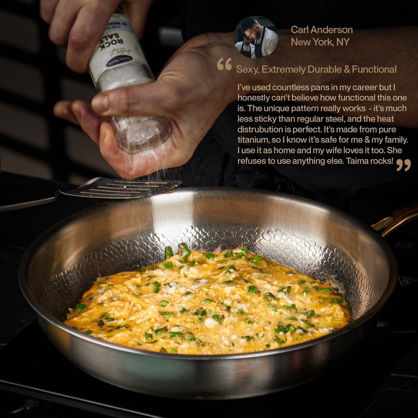 TAIMA Certified Pure Titanium Wok Pan Pro