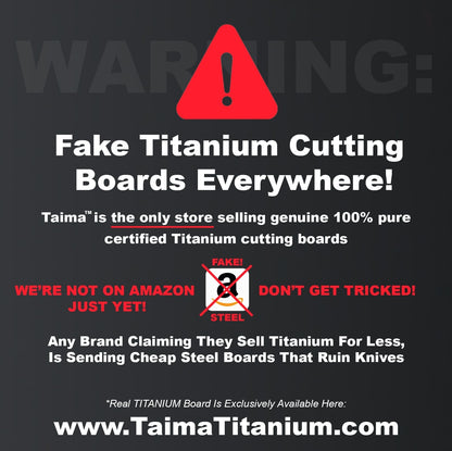 Original Taima™ 100% Pure Titanium Cutting Board + Mat + 5 Exclusive Guides